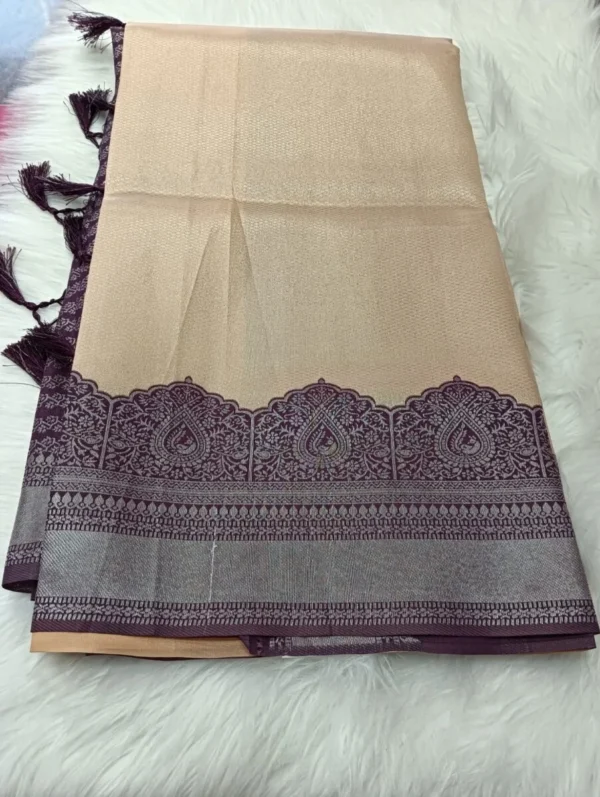 BANARAS SAREE RICH PALLU WITH SELF BLOUSE